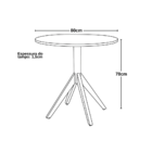 Mesa De Jantar Maitê Redonda 80cm 4 Lugares Branca - Melhor M