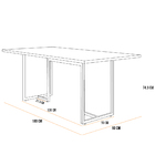 Mesa De Jantar Maldiva 180 Cm Preto F01 Com 04 Cadeiras Ayla