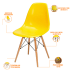 Mesa De Jantar Maldiva Industrial Preto F01 06 Cadeiras Eiffe