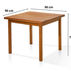 Mesa De Jantar Mariah 100% Madeira Maciça 4 Lug 90x90