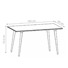 Mesa De Jantar Mariah Cinza Pérola 6 Lugares