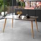 Mesa De Jantar Mariah Cinza Pérola 6 Lugares