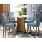 Mesa De Jantar Marina 100x100 Com 4 Cadeiras Amanda - Pr Móve