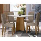 Mesa De Jantar Marina 100x100 Com 4 Cadeiras Berlim - Pr Móve