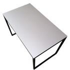 Mesa De Jantar - Mdf Platina E Ferro Em Preto Eletrostático