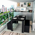 Mesa De Jantar Mdp 136cm Liv 3600 Preto - Appunto