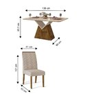 Mesa De Jantar Mila 1,36 Com 6 Cadeiras Laura