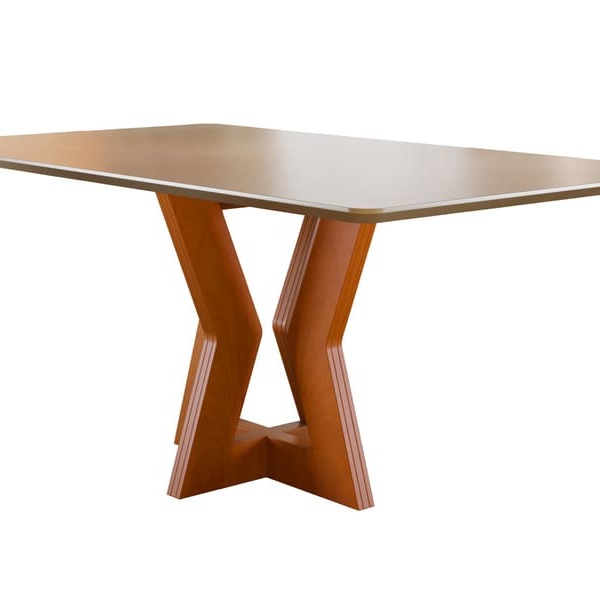 Mesa De Jantar Moderna C Vidro 1,60x0,90m - Jade - Harmonia