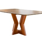 Mesa De Jantar Moderna C Vidro 2,20x1,0m - Jade - Harmonia