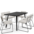 Mesa De Jantar Montreal Preto 135cm Com 06 Cadeiras Industria