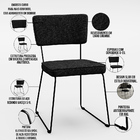 Mesa De Jantar Montreal Preto 135cm Com 06 Cadeiras Industria