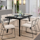 Mesa De Jantar Montreal Preto 135cm Com 06 Cadeiras Industria