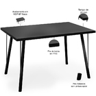Mesa De Jantar Montreal Preto 135cm Com 06 Cadeiras Industria