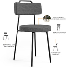 Mesa De Jantar Montreal Preto 135cm Com 06 Cadeiras Industria