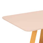 Mesa De Jantar Nápoles 6 Lugares 160x90cm Tampo Vidro E Mdf