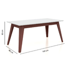 Mesa De Jantar Nápoles Com Tampo - Pinhão/branco 160x90