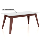 Mesa De Jantar Nápoles Com Tampo - Pinhão/branco 160x90