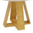 Mesa De Jantar Nápoles Redonda 1035x1035x30mm Tampo Vidro E M