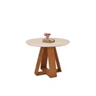 Mesa De Jantar Nápoles Redonda 1035x1035x30mm Tampo Vidro E M