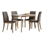 Mesa De Jantar Napoli 120x80 Com 4 Cadeiras Vicenza Veludo Am