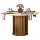 Mesa De Jantar Neiva Com Tampo Chanfrado Redondo 136x136 Carv