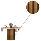 Mesa De Jantar Neiva Com Tampo Chanfrado Redondo 136x136 Carv