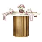 Mesa De Jantar Neiva Tampo Chanfrado Redondo 136x136 - Pr Móv