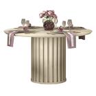 Mesa De Jantar Neiva Tampo Chanfrado Redondo 136x136 - Pr Móv