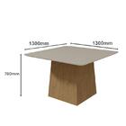 Mesa De Jantar Nevada Plus 130x130 Com 8 Cadeiras Vênus Amênd