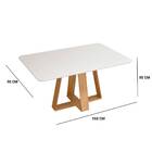 Mesa De Jantar Nikolas Com Tampo Chanfrado 160x90 Carvalho No