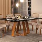 Mesa De Jantar Nikolas Com Tampo Chanfrado 160x90 Freijó Pret