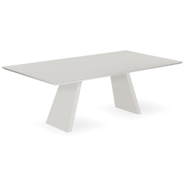 Mesa De Jantar Nirvana Flora 200 Cm Retangular Laca Off White
