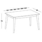Mesa De Jantar Novita Com Tampo 140cm Maxima Cacau/marrom Esc