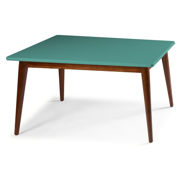 Mesa De Jantar Novitá Com Tampo Azul Claro Laqueado Fosco E E