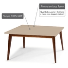 Mesa De Jantar Novitá Com Tampo Bege Laqueado Fosco E Estrutu