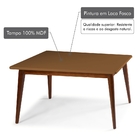 Mesa De Jantar Novitá Com Tampo Marrom Laqueado Fosco E Estru