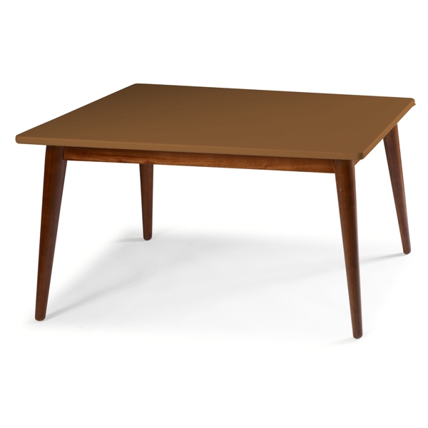 Mesa De Jantar Novitá Com Tampo Marrom Laqueado Fosco E Estru