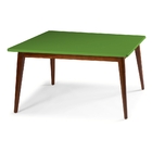 Mesa De Jantar Novitá Com Tampo Verde Claro Laqueado Fosco E
