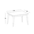 Mesa De Jantar Novita Retangular - Tamanho (120cm) - Maxi - V