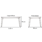 Mesa De Jantar Novita Retangular - Tamanho (140cm) - Maxi - V