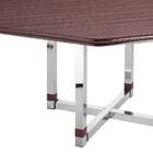 Mesa De Jantar Octagonal Veneza I Cromada Ameixa Negra E Taba