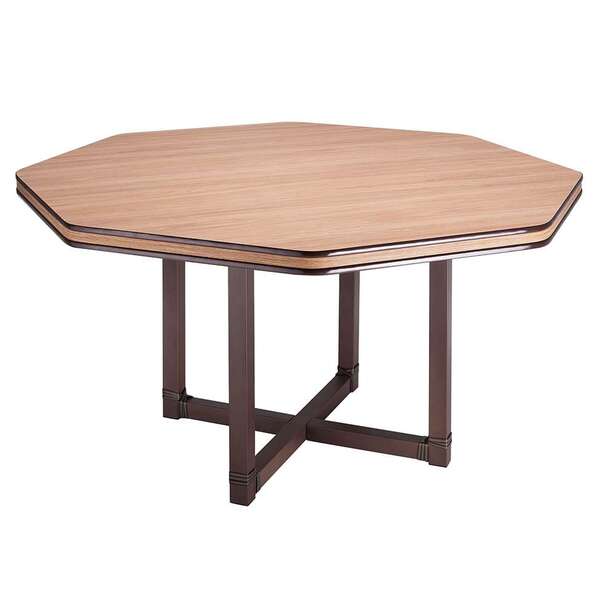 Mesa De Jantar Octagonal Veneza Iii Carvalho E Tabaco 153 Cm