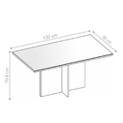 Mesa De Jantar Ohara Cinza Pérola 4 Lugares