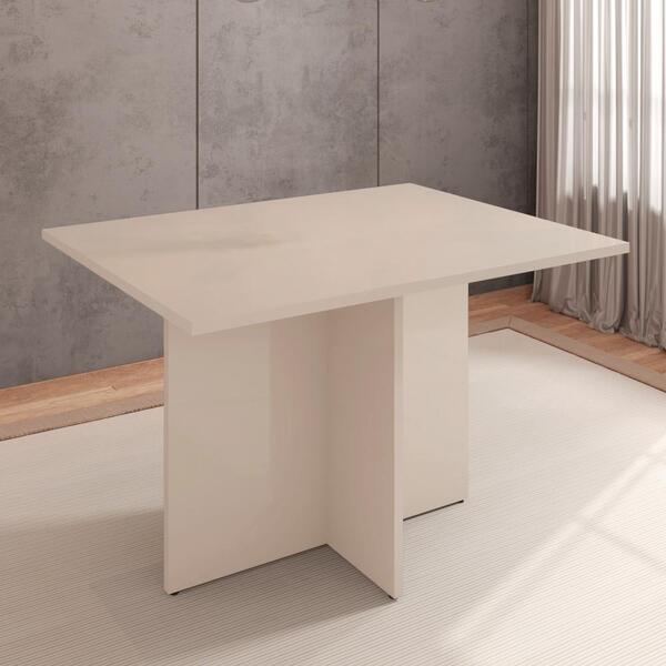 Mesa De Jantar Ohara Off White 4 Lugares