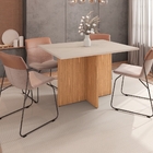 Mesa De Jantar Ohara Off White/noce 4 Lugares