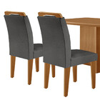 Mesa De Jantar Olímpia 120cm Mdf Canto Copo E Com 4 Cadeiras