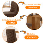 Mesa De Jantar Olímpia 120cm Mdf Canto Copo E Com 4 Cadeiras