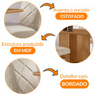 Mesa De Jantar Olímpia 120cm Mdf Canto Copo E Com 4 Cadeiras