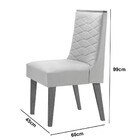 Mesa De Jantar Olímpia 120cm Mdf Canto Copo E Com 4 Cadeiras