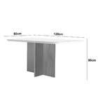 Mesa De Jantar Olímpia 120cm Mdf Canto Copo E Com 4 Cadeiras